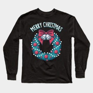 Merry Christmas (on black background) Long Sleeve T-Shirt